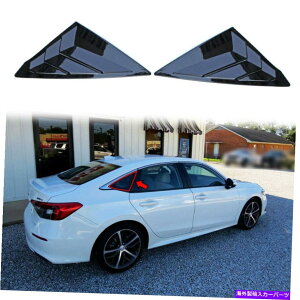 EBhE[o[ z_VrbN11 2022NOXubNTChxgEBhEXN[v[o[Jo[g For Honda Civic 11th 2022 Gloss Black Side Vent Window Scoop Louver Cover Trim