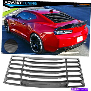 EBhE[o[ 16-22V{[J}CRX^CAEBhE[o[TVF[hJ[{t@Co[vg 16-22 Chevy Camaro IKON Style Rear Window Louvers Sun Shade Carbon Fiber Print