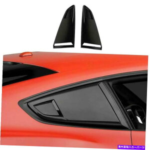 EBhE[o[ tH[h}X^O2015-2021 For Ford Mustang 2015-2021 3ROUSH Gloss Black Side Window Louver Shutter Cover