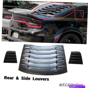 EBhE[o[ 2011-2021 Dodge Charger RearSide Windows[o[Jo[xg}bgubN For 2011-2021 Dodge Charger Rear & Side Window Louvers Cover Vent Matte Black