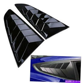 ウィンドウルーバー 光沢のある黒いウィンドウルーバーカバーフォードマスタングファストバック15-21のペア Pair Glossy Black Window Louver Cover Rear Side For Ford Mustang Fastback 15-21