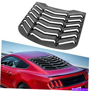 EBhE[o[ e-cowlboyAEBhEtH[h}X^Ô߂̃[o[2015-2020J[{t@Co[TV... E-cowlboy Rear Window Louvers for Ford Mustang 2015-2020 Carbon Fiber Sun Sha...