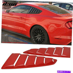EBhE[o[ tBbg15-22}X^OOEX^CyCg#PQ[XbhTChEBhE[o[yA Fits 15-22 Mustang OE Style Painted #PQ Race Red Side Window Louvers Pair