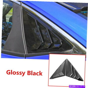 EBhE[o[ ̂鍕2xAEBhE[o[V??b^[Jo[gz_VrbN2022 11th Glossy Black 2X Rear window Louver Shutters Cover Trim For Honda Civic 2022 11th