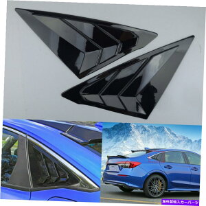EBhE[o[ z_VrbN11th 2022AEBhEVb^[[o[uChJo??[g2 x Fit for Honda Civic 11th 2022 Rear Window Shutter Louver Blinds Cover Trim 2 x