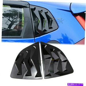 EBhE[o[ z_tBbgWY2014-2019̃ATChEBhExg[o[Jo[ Rear Side Window Vent Louver Cover for Honda Fit Jazz 2014-2019 Glossy Black