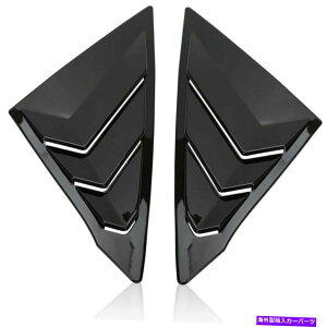 EBhE[o[ 2PCSATChEBhE[o[GAxgXN[vJo[z_11VrbN 2pcs Rear Side Window Louver Air Vent Scoop Cover Black For Honda 11th Gen Civic