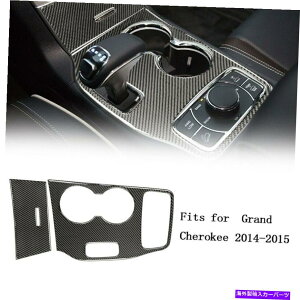 �R���\�[���{�b�N�X �J�[�{���t�@�C�o�[�R���\�[���M�A�V�t�g�{�b�N�X�p�l���J�o�[�O�����h�`�F���L�[14-15�̃g���� Carbon Fiber Console Gear Shift Box Panel Cover Trim For Grand Cherokee 14-15�y���s�A���i