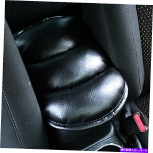 �R���\�[���{�b�N�X �u���b�N�J�[SUV�Z���^�[�{�b�N�X�A�[�����X�g�R���\�[���\�t�g�p�b�h�N�b�V�����J�o�[�v�[�ϋv�� Black Car SUV Center Box Armrest Console Soft Pad Cushion Cover PU Durable Wear�y���s�A