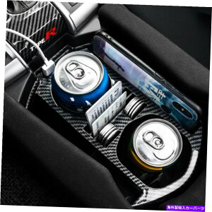 R\[{bNX 2016-2020̃J[{t@Co[CeAR\[Xg[W{bNXgUSBz_VrbN Carbon Fiber Interior Console Storage Box Trim & USB For 2016-2020 Honda Civic