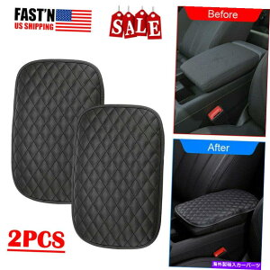 �R���\�[���{�b�N�X 2PCS�J�[�I�[�g�A�N�Z�T���[�A�[�����X�g�N�b�V�����J�o�[�Z���^�[�R���\�[���{�b�N�X�p�b�h���j�o�[�T�� 2PCS Car Auto Accessories Armrest Cushion Cover Center Console Box Pad Universal