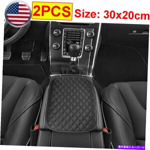 �R���\�[���{�b�N�X 2PC���j�o�[�T���J�[�A�[�����X�g�p�b�h�J�o�[�I�[�g�Z���^�[�R���\�[���{�b�N�X�N�b�V�����}�b�gUSA 2PC Universal Car Armrest Pad Cover Auto Center Console Box Cushion Mat USA�y���s�A