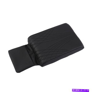 �R���\�[���{�b�N�X �u���b�N���j�o�[�T���J�[PU���U�[�A�[�����X�g�p�b�h�J�o�[�I�[�g�Z���^�[�R���\�[���{�b�N�X�N�b�V���� Black Universal Car PU Leather Armrest Pad Cover Auto Center Console Box Cushion