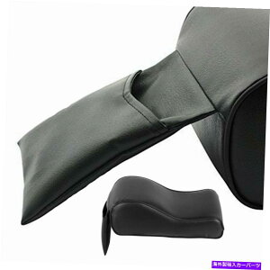 R\[{bNX Ԃ̃CeAZ^[R\[A[Xg{bNXɃtBbg鍕vA[XgpbhJo[ Black Leather Armrest Pad Cover Fit for Car Interior Center Console Arm Rest 