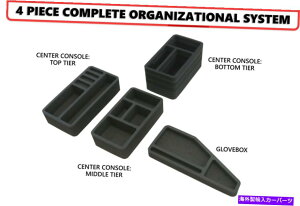 R\[{bNX t4s[XZbgtBbgZ^[R\[O[u{bNXCT[g͓Y[m15-17ɓK܂ Full 4 Piece Set Fits Center Console Glove Box Inserts fits Nissan Murano 15-17