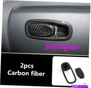 R\[{bNX 2xJ[{t@Co[R\[Xg[W{bNXnhJo[{{XC60 2018 2019̃g 2x Carbon fiber Console Storage Box Handle Cover Trim For Volvo XC60 2018 2019
