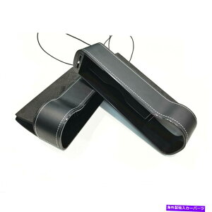 コンソールボックス カーシートコンソールギャップフィラーサイドオーガナイザーポケット隙間保管ボックスw/ランプx2 Car Seat Console Gap Filler Side Organizer Pocket Crevice Storage Box W/Lamp x2