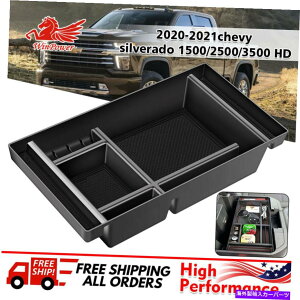 �R���\�[���{�b�N�X �V�{���[�V���o���[�h2500�p�̃u���b�N�Z���^�[�R���\�[���I�[�K�i�C�U�[�A�[�����X�g�X�g���[�W�{�b�N�X Black Center Console Organizer Armrest Storage Box For Chevrolet Silverado 2500�y