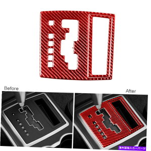 �R���\�[���{�b�N�X 2PCS���b�h�J�[�{���t�@�C�o�[�R���\�[���M�A�V�t�g�{�b�N�X�p�l���N���C�X���[300 08-10 2Pcs Red Carbon Fiber Console Gear Shift Box Panel Cover For Chrysler 300 08-10�y���s�A���i�z