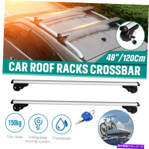 [tLA 48 "Ԃ̃jo[Tgbv[tbNNXo[ווLA[A~jE 48" Car Universal Top Roof Rack Cross Bar Luggage Cargo Carrier Rails Aluminum