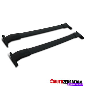 [tLA tBbg13-16}c_CX-5A~jE[tgbv[bNubNNXo[yA Fit 13-16 Mazda CX-5 Aluminum Roof Top Rail Rack Black Cross Bar Pair