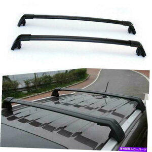 [tLA 2015-2019 Kia Sorento 2xgbv[tbNNXo[ubNA~jEɑϋv̂tBbg Durable Fit for 2015-2019 KIA Sorento 2x Top Roof Rack Cross Bar Black Aluminum