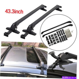 ルーフキャリア カールーフレール荷物ラック荷物キャリアアルミニウムブラックw/ lock＆key110cmキット Car Roof Rail Luggage Rack Baggage Carrier Aluminum Black w/ Lock &Key 110cm Kit