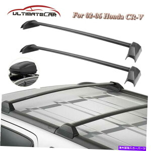 [tLA 02-06z_CRV CR-V 2.4L̃ubN2x[tbNݕווLANXo[NXo[ Black 2x Roof Rack Cargo Luggage Carrier Crossbars For 02-06 Honda CRV CR-V 2.4L