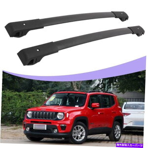 [tLA Jeep Renegade 2015-2022ubNNXo[̎ו[tbN[LA For Jeep Renegade 2015 - 2022 Black Cross Bar Baggage Roof Rack Rail Carrier