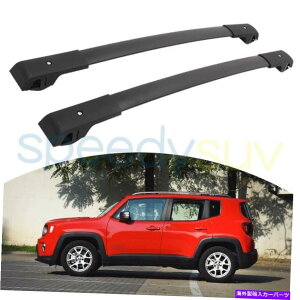 [tLA Jeep Renegade 2015-2022ubNNXo[ו[tbN[̕č US Stock For Jeep Renegade 2015-2022 Black Cross Bars Luggage Roof Rack Rails