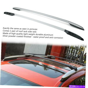 [tLA 2013-19g^RAV4 CPp̃A~jEHVo[gbv[tbNTCh[o[ Aluminum Factory Silver Top Roof Rack Side Rails Bar For 2013-19 Toyota RAV4 CP