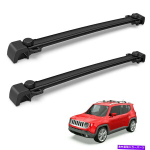 [tLA Zbgi2j2014-2017̃gbv[tbNNXo[W[vlQ[hוLA Set(2) Top Roof Rack Cross Bars For 2014-2017 Jeep Renegade Luggage Carrier