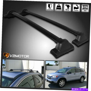 [tLA 2007-2011z_CRVubN[tgbv[bNNXo[LA Fits 2007-2011 Honda CRV Black Roof Top Rail Rack Cross Bars Carrier