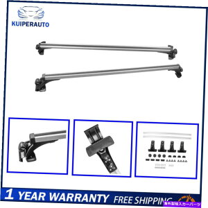 [tLA 2xJ[jo[T48 "gbvA~jE[tbNNXo[w/3ނSUVpNv 2X Car Universal 48" Top Aluminum Roof Rack Cross bars W/3 Kinds Clamp For SUVs