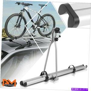 [tLA jo[TA~jEJ[[tgbvtgt[v]ԉ}EgoCNbNw/bN Universal Aluminum Car Roof Top Front Hoop Bicycle Roof Mount Bike Rack w/Lock