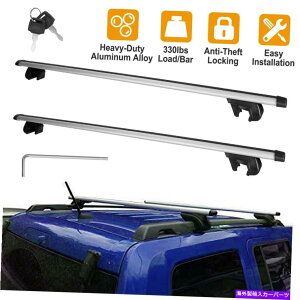 [tLA 47 "J[jo[Tgbv[tbNNXo[ווLA[A~jE 47" Car Universal Top Roof Rack Cross Bar Luggage Cargo Carrier Rails Aluminum