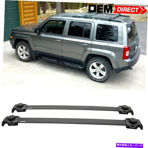 [tLA tBbg07-15W[vpgIbgOEt@Ng[X^C[tbNNXo[ubNA~jE Fits 07-15 Jeep Patriot OE Factory Style Roof Rack Cross Bar Black Aluminum