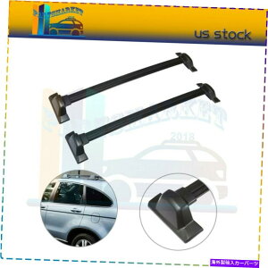 [tLA 07-11z_CRVubN[tgbv[bNNXo[LAו2PCS For 07-11 Honda CRV Black Roof Top Rail Rack Cross Bars Carrier luggage 2pcs