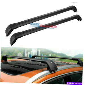 [tLA tHNX[QeBOA2018 2019oNpA~jEgbv[tbN[t[t[NXo[ Aluminum Top Roof Rack Roof Rail Cross Bar For Volkswagen Tiguan 2018 2019 Balck