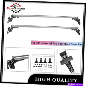 [tLA 48 "jo[Tgbv[tbNNXo[ݎԉ^Ǝ҃A~jE3ނ̃Nv 48" Universal Top Roof Rack Cross Bar Cargo Carrier Aluminum w/ 3 Kinds Clamp