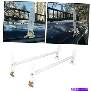���[�t�L�����A 77 �����\�ȃo�����[�t���b�_�[���b�N500lb 2 bar for chevy dodge ford gmc express 77 Adjustable Van Roof Ladder Rack 500LB 2 Bar for Chevy Dodge Ford GMC Express�y���s�A���i�z