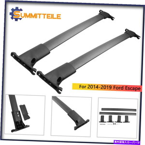 [tLA 2PCSA~jEpbP[WLA2014-2019tH[hGXP[ṽgbv[tbNNXo[ 2PCS Aluminium Package Carrier Top Roof Rack Cross Bar For 2014-2019 Ford Escape