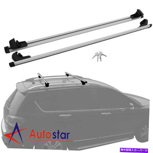[tLA V53 "135cmԃgbv[tbNNXo[וSݕqГh~ New 53" 135cm Car Top Roof Rack Cross Bars Luggage Rail Cargo Carrier Anti-theft