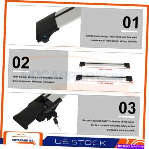 [tLA 2013N2018Ñ[tbNNXo[[Vo[g^4A~jEo[bN\ Roof Rack Cross Bar Rails Silver For 2013-2018 Toyota RAV4 Aluminum Bar Lockable