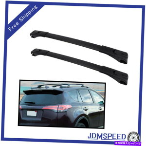 [tLA g^̂߂̃tgA[tbNNXo[וLAubN2013-2018 rav4 Front Rear Roof Rack Cross Bars Luggage Carrier Black For Toyota 2013-2018 Rav4