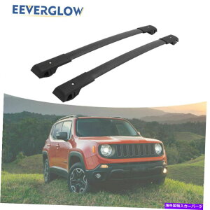[tLA NXo[̃[tbN[W[vlQ[h2015-2021ווubN Cross Bars Roof Rack Rail Fit for Jeep Renegade 2015-2021 Luggage Baggage Black