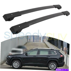 [tLA Jeep Cherokee 2014-2022ubNNXo[ו[tbN[̕č US Stock For Jeep Cherokee 2014 - 2022 Black Cross Bars Luggage Roof Rack Rails