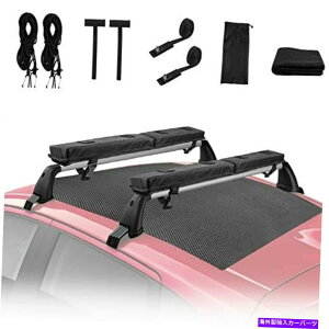 [tLA JbNT[t{[hSUVp̃jo[TJ[\tg[tbNpbhוLAVXe Universal Car Soft Roof Rack Pads Luggage Carrier System for Kayak Surfboard SUV