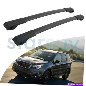 [tLA XotHX^[2014-2018ubNNXo[o[W[tbN[LA For Subaru Forester 2014-2018 Black Cross Bar Baggage Roof Rack Rail Carrier