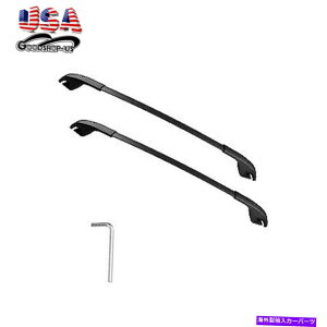 [tLA 2013-2018̃[tbNNXo[g^RAV4ubNA~jEוLALbg Roof Rack Cross Bar for 2013-2018 Toyota RAV4 Black Aluminum Luggage Carrier Kit